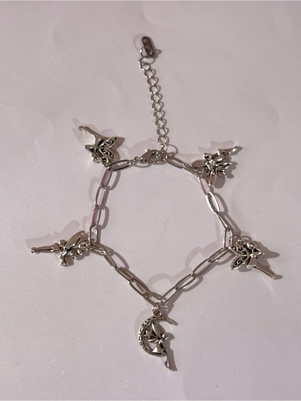 NWT Handmade Silver-tone Fairy Charm Bracelet - Women Jewelry - Picture 3 of 5